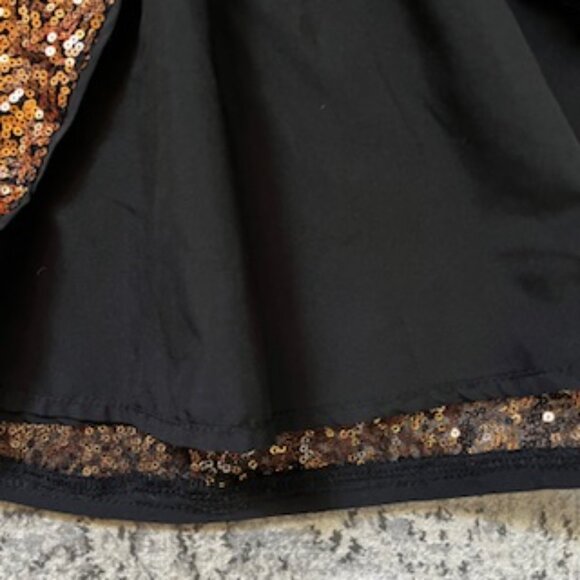 🧡3/15 PatPat Gold Sequin Mini Skirt Girls 6-7 - Picture 5 of 7